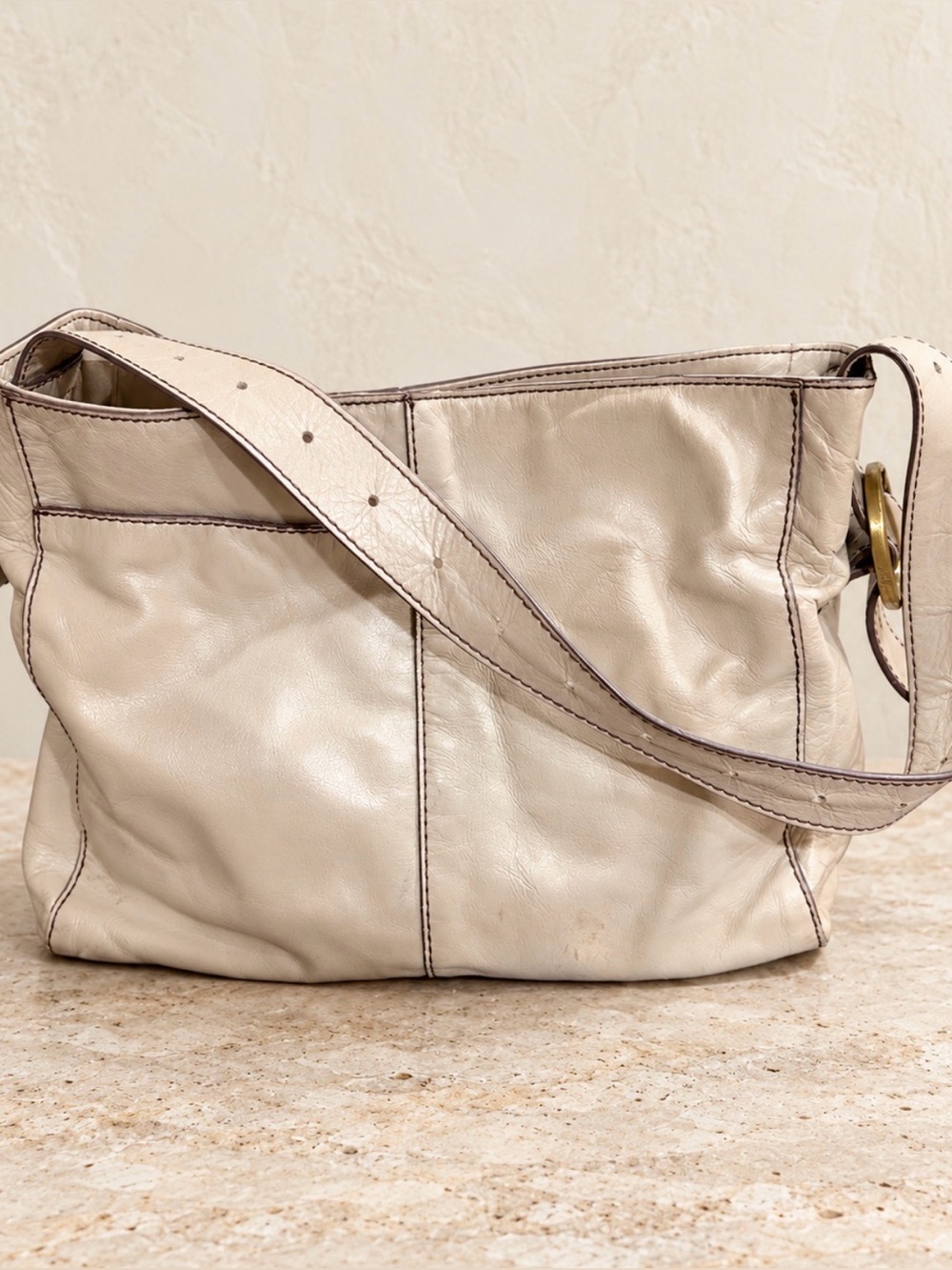 Hobo taupe Leather Shoulder Bag